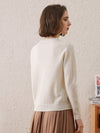 COMOBOCA 100% Wool Women's All-Match Mock Neck Sweater