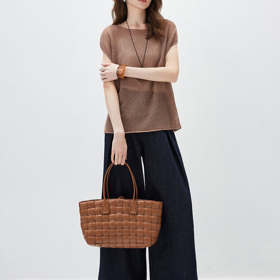 COMOBOCA Women's Sheer Mesh Knit Cap Sleeve Top with Side Slit