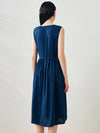 COMOBOCA 100% Mulberry Silk Women's Sleeveless Midi Dress