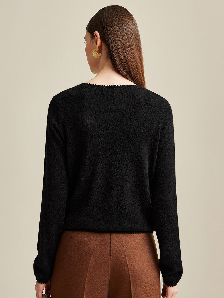 COMOBOCA 100% Cashmere Women's Knit Pullover Sweater