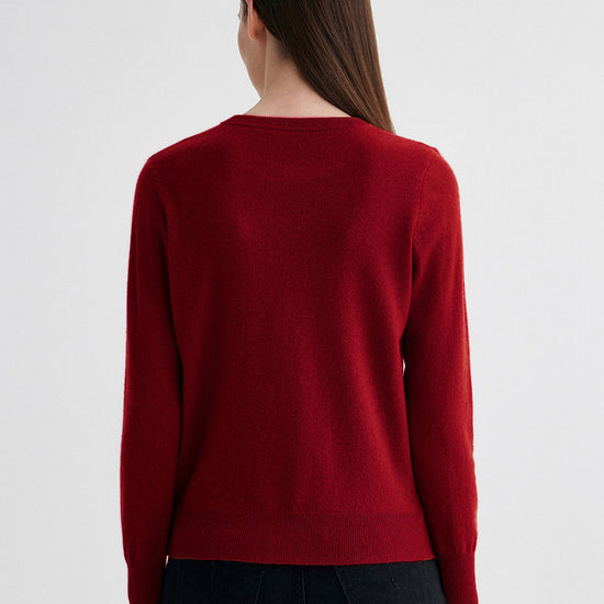 COMOBOCA 100% Cashmere Women's Round Neck Sweater