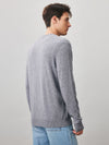 COMOBOCA 100% Cashmere Men's Ribbed Round Neck Knit Sweater