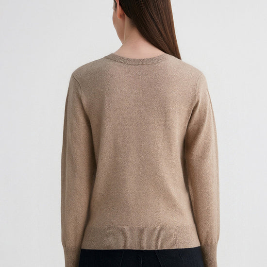 COMOBOCA 100% Cashmere Women's Round Neck Sweater