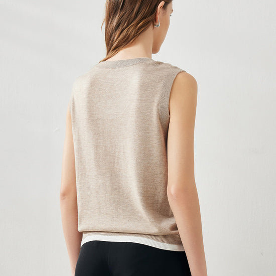 COMOBOCA Women's Faux Layered Look Tank Top