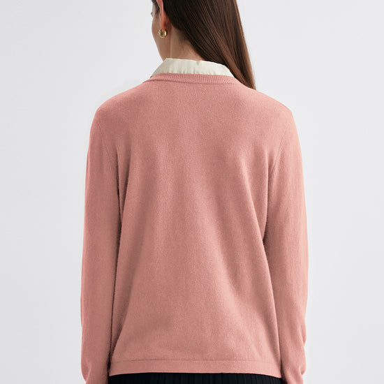 COMOBOCA 100% Cashmere Women's Button-Up Cardigan