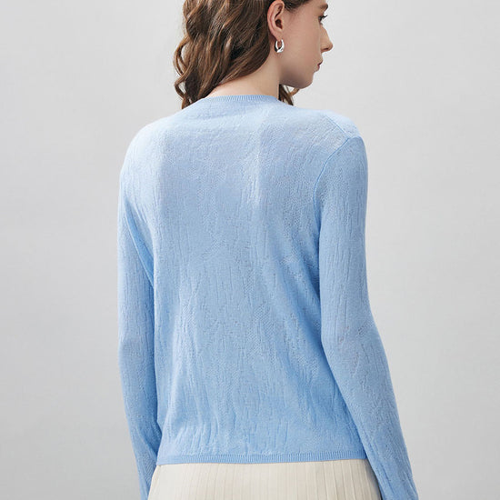 COMOBOCA Women's Round Neck Knit Sweater