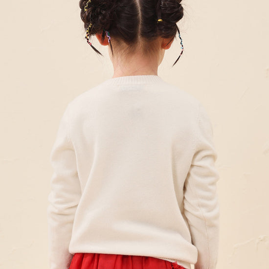 COMOBOCA 100% Wool Kids' Cozy Christmas Knit Sweater