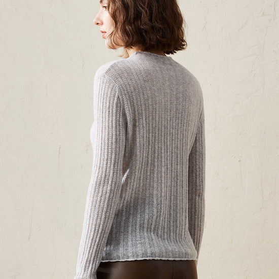 COMOBOCA Women's Ribbed Mock Neck Knit Sweater