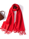 COMOBOCA 100% Wool Fringe Versatile Scarf