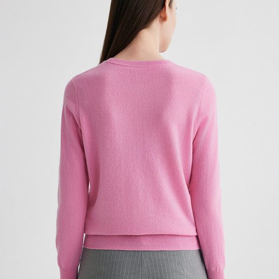 COMOBOCA 100% Cashmere Women's Round Neck Sweater