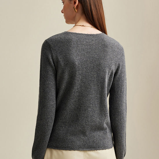 COMOBOCA 100% Cashmere Women's Knit Pullover Sweater