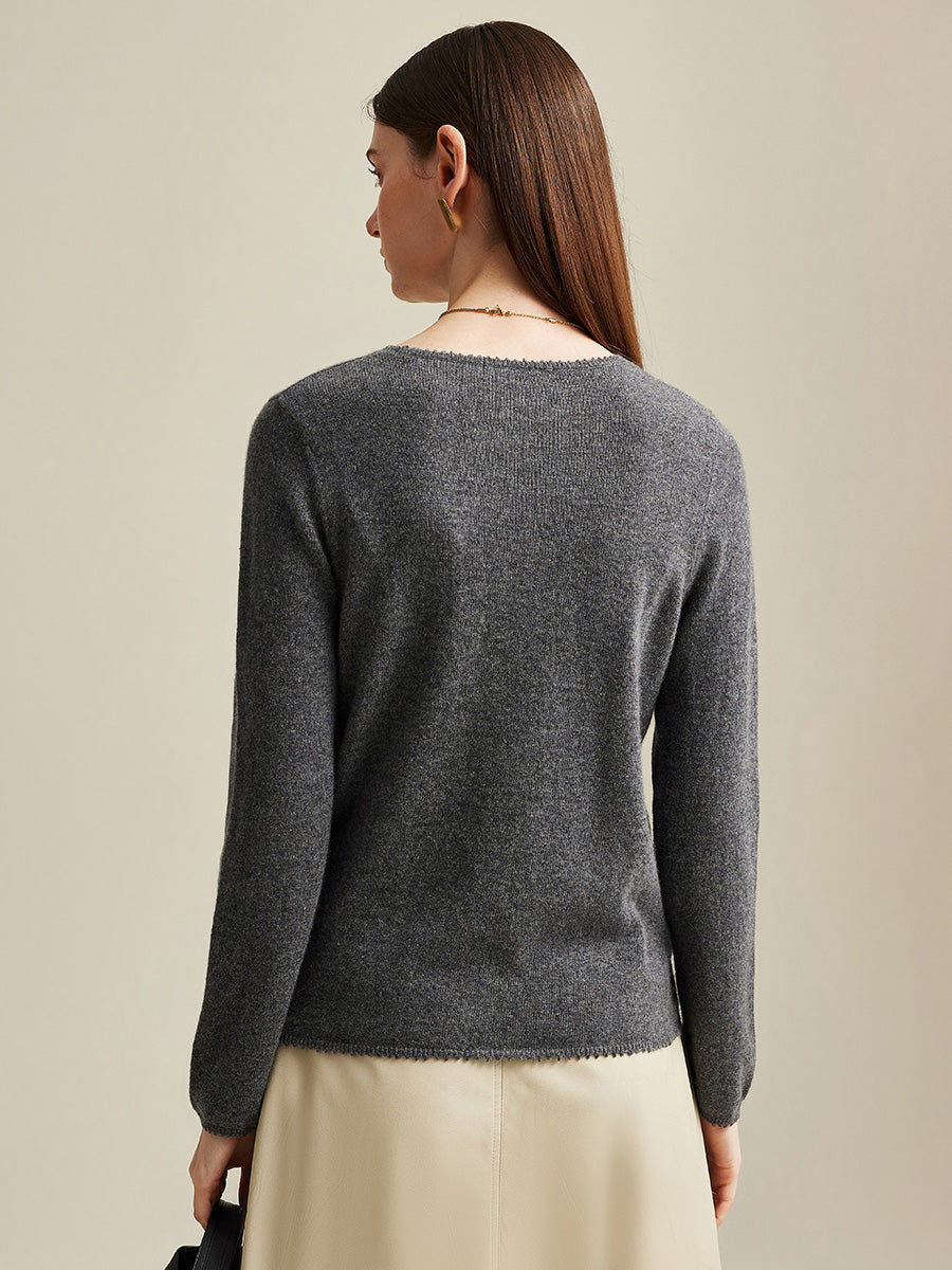 COMOBOCA 100% Cashmere Women's Knit Pullover Sweater