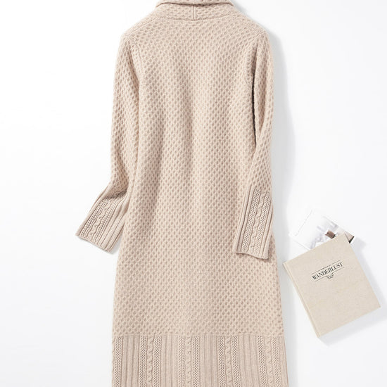 COMOBOCA 100% Cashmere Women's Knit Cardigan Coat