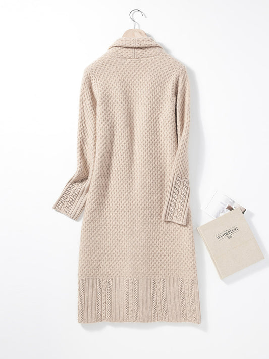 COMOBOCA 100% Cashmere Women's Knit Cardigan Coat