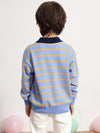 COMOBOCA 100% Wool Kids' Striped Collar Sweater