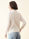 COMOBOCA 100% Cashmere Women's Mock Neck Knit Sweater