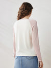 COMOBOCA Women's Colorblock Raglan Round Neck Sweater