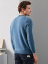 COMOBOCA 100% Cashmere Men's Ribbed Mock Neck Sweater
