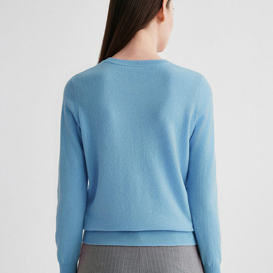 COMOBOCA 100% Cashmere Women's Round Neck Sweater