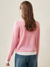 COMOBOCA 100% Wool Chic Layered Look Sweater for Women