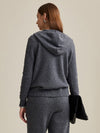 COMOBOCA 100% Wool Women's Cable Knit Zip Cardigan Hoodie