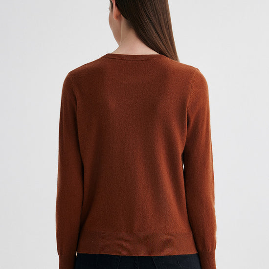 COMOBOCA 100% Cashmere Women's Round Neck Sweater