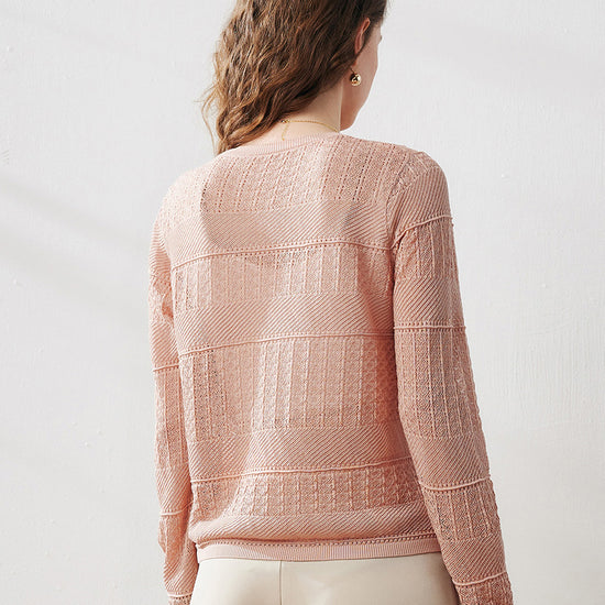 COMOBOCA Women's Stylish Textured Knit Sweater