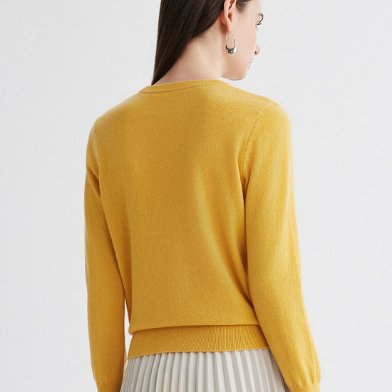 COMOBOCA 100% Cashmere Women's Round Neck Sweater