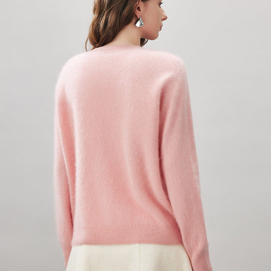 COMOBOCA Women's Wool Seamless Brushed Knit Sweater