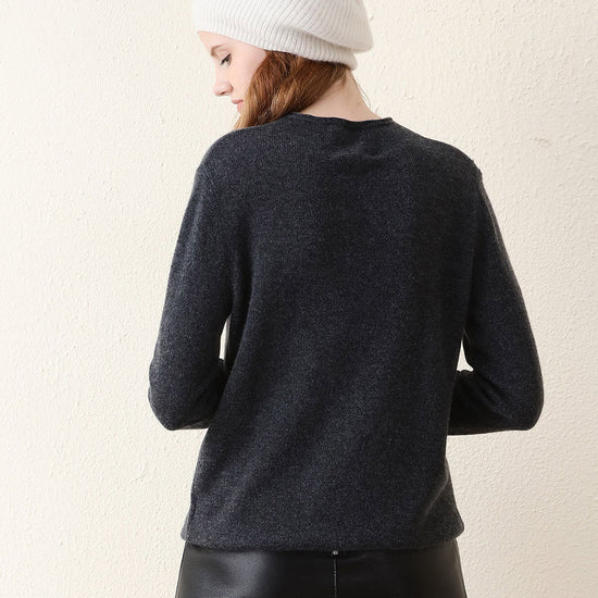 COMOBOCA 100% Cashmere Women's Round Neck Knit sweater