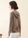 COMOBOCA 100% Cashmere Women's Knit Sweater Hoodie