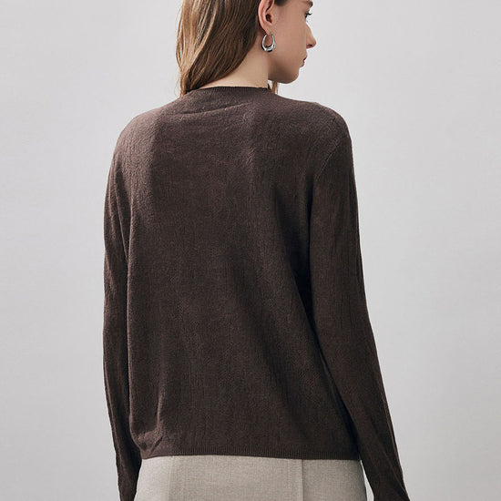 COMOBOCA Women's Round Neck Knit Sweater