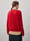 COMOBOCA 100% Cashmere Women's Cable Knit Sweater