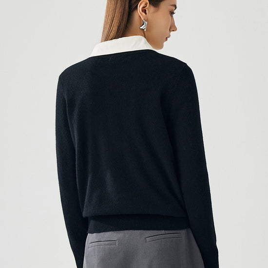 COMOBOCA 100% Cashmere Women's Round Neck Sweater