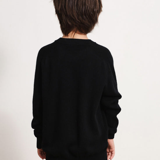 COMOBOCA 100% Wool Kids' Round Neck Plain 100% Sweater