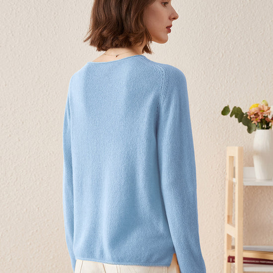 COMOBOCA 100% Cashmere Women's Loose Knit Sweater