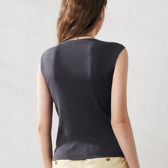 COMOBOCA Women's Ribbed V-Neck Tank Top