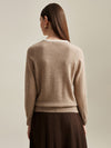 COMOBOCA 100% Cashmere Women's Button-Accent Sweater