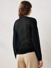 COMOBOCA Women's Open Front Mesh Knit Cardigan