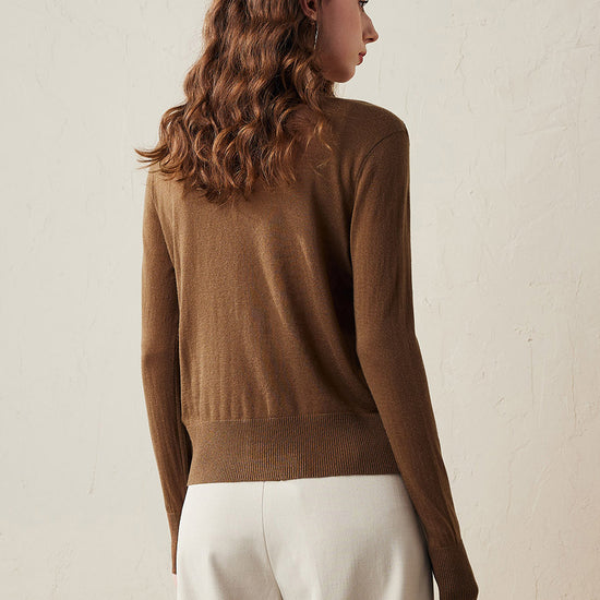 COMOBOCA Women's Classic Ribbed Button Up Cardigan