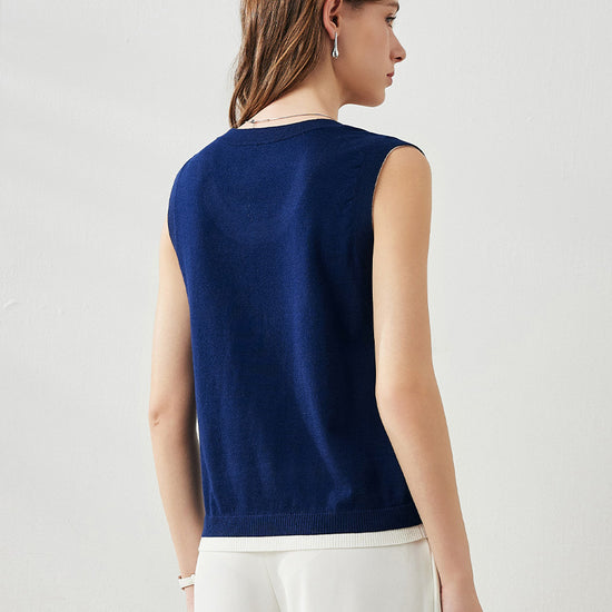 COMOBOCA Women's Faux Layered Look Tank Top