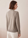 COMOBOCA 100% Cashmere Women's Ribbed Cable Knit Sweater