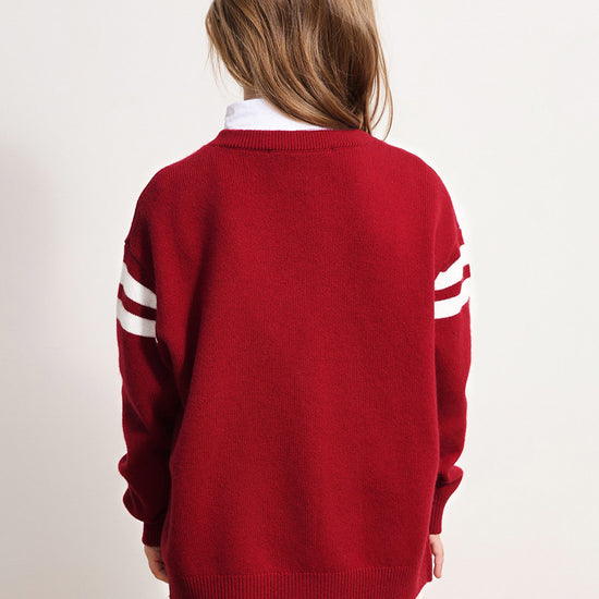 COMOBOCA 100% Wool Kids' V-Neck Cardigan