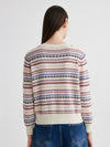 COMOBOCA 100% Cashmere Women's Fair Isle Round Neck Sweater