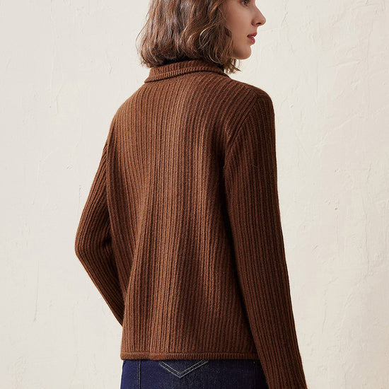 COMOBOCA 100% Cashmere Women's Toggle Closure Knit Cardigan