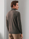 COMOBOCA 100% Cashmere Men's Ribbed Turtleneck Sweater