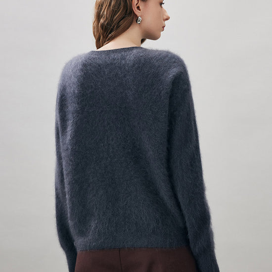 COMOBOCA Women's Wool Seamless Brushed Knit Sweater