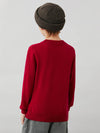 COMOBOCA 100% Wool Kids' Argyle Pattern Round Neck Sweater