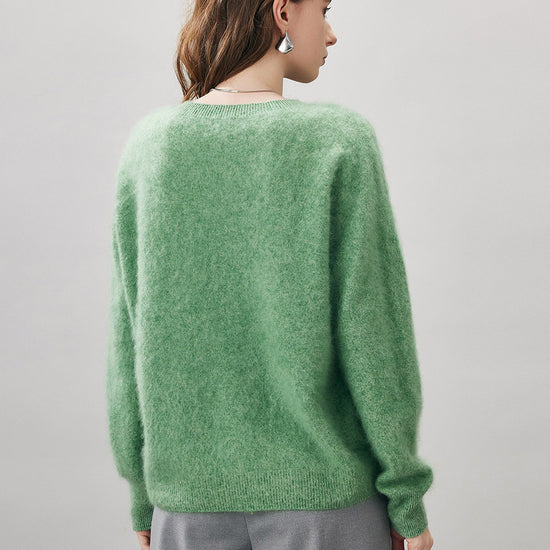 COMOBOCA Women's Wool Seamless Brushed Knit Sweater