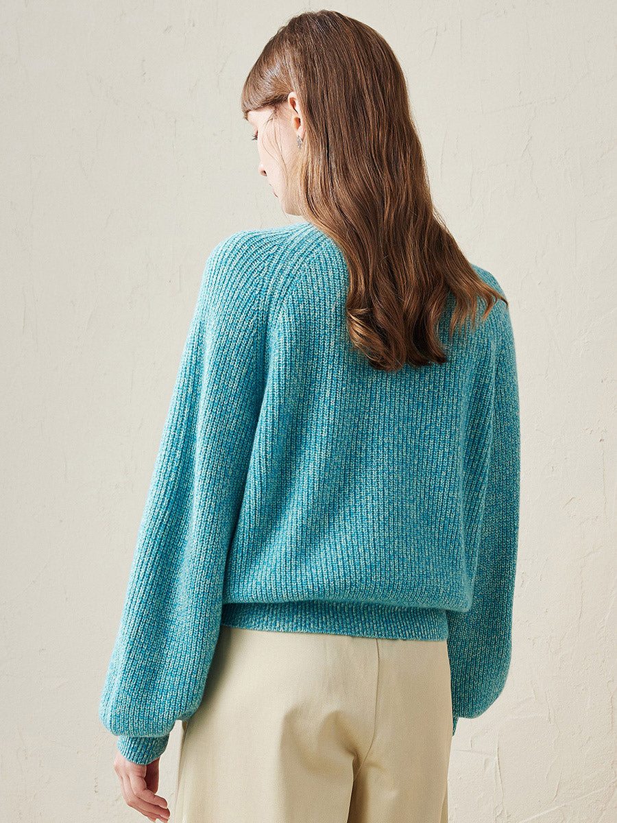 COMOBOCA 100% Wool Women's Knit Pullover Sweater